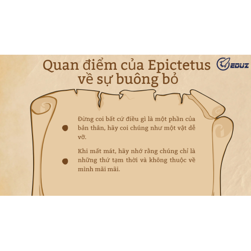 1. Quan điểm của Epictetus về sự buông bỏ